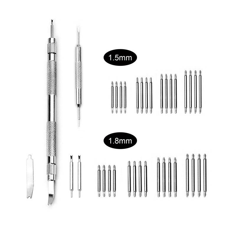 時計工具 バネ棒外し 腕時計 ベルト交換 バンド調整 メンテナンス用 ピン抜き 両頭フォーク 合金鋼製 ..