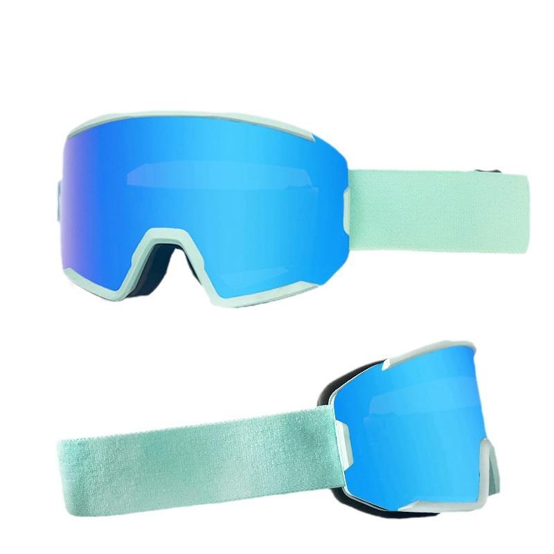 ゴーグル 大人用 スキー スノーボード シリンドリカル ダブルレンズ 防曇 防風 眼鏡対応 保護眼鏡 UVカ..