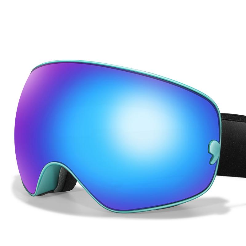 スキーゴーグル 男女兼用 曇り止め 眼鏡対応 偏光 ミラーレンズ ワイド球面 防風 防砂 スノーボード 登..