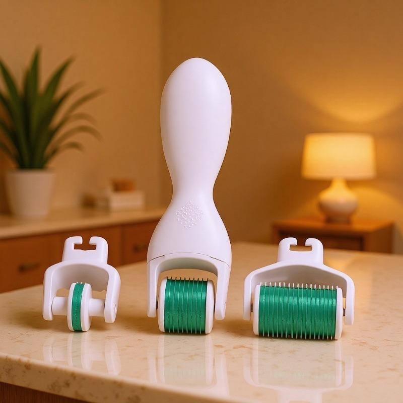 美容機器 ダーマローラー マイクロニードル 多機能 3in1セット 交換ヘッド スキンケア フェイシャルケア 自宅エステ 美容器具