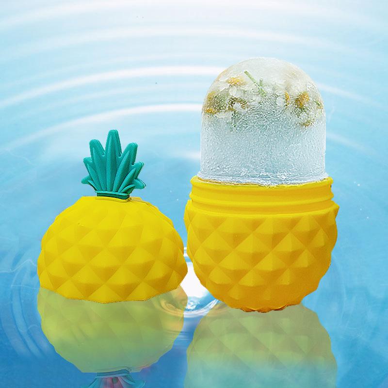 美容ツール 顔用 フェイス 冷却 アイスローラー マッサージ シリコン製氷皿 パイナップル型 ユニコーン型 ポータブル 携帯 スキンケア 美顔