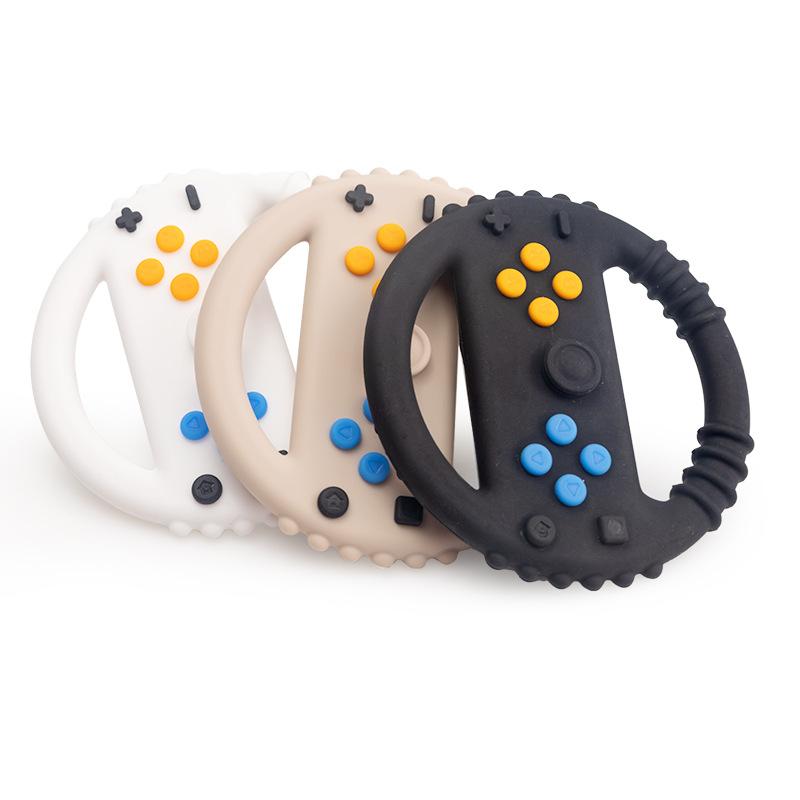 歯固め ベビー 赤ちゃん用 ゲームコントローラー型 シリコン製 握りやすい 噛むおもちゃ 幼児 乳児向け..