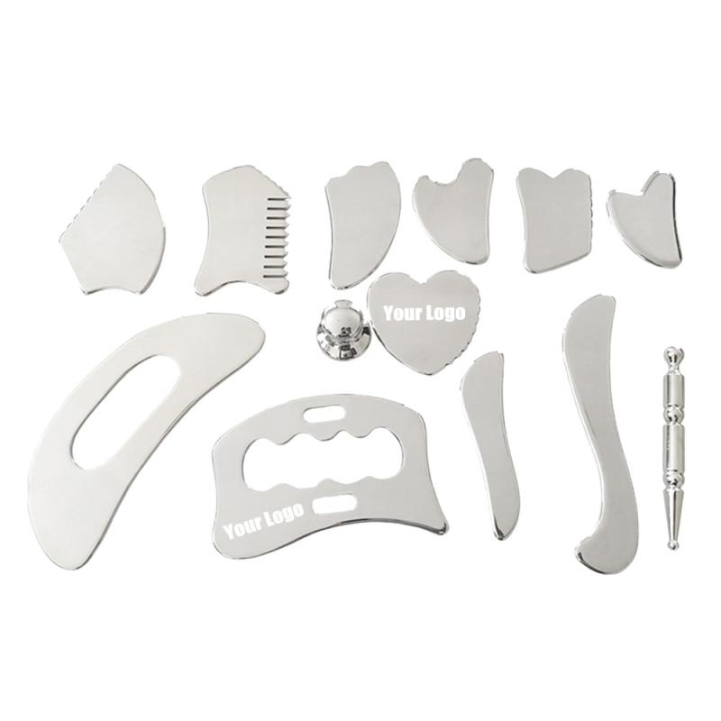 カッサ板 304ステンレス製 筋膜リリース 撥筋 マッサージ 目元 顔 身体用 全身ケア プレート 多機能 美..