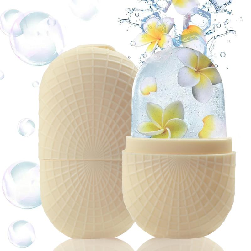 フェイスケア用品 シリコン製 接触冷感 アイストレー 氷型 モールド フェイスマッサージ 冷却ローラー ..