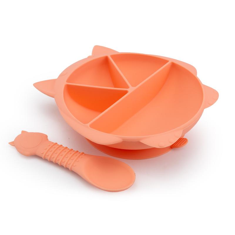 ベビー食器 ベビー 赤ちゃん 子供 離乳食 ランチプレート ボウル 吸盤付き 一体型 仕切り付き 厚手 シ..