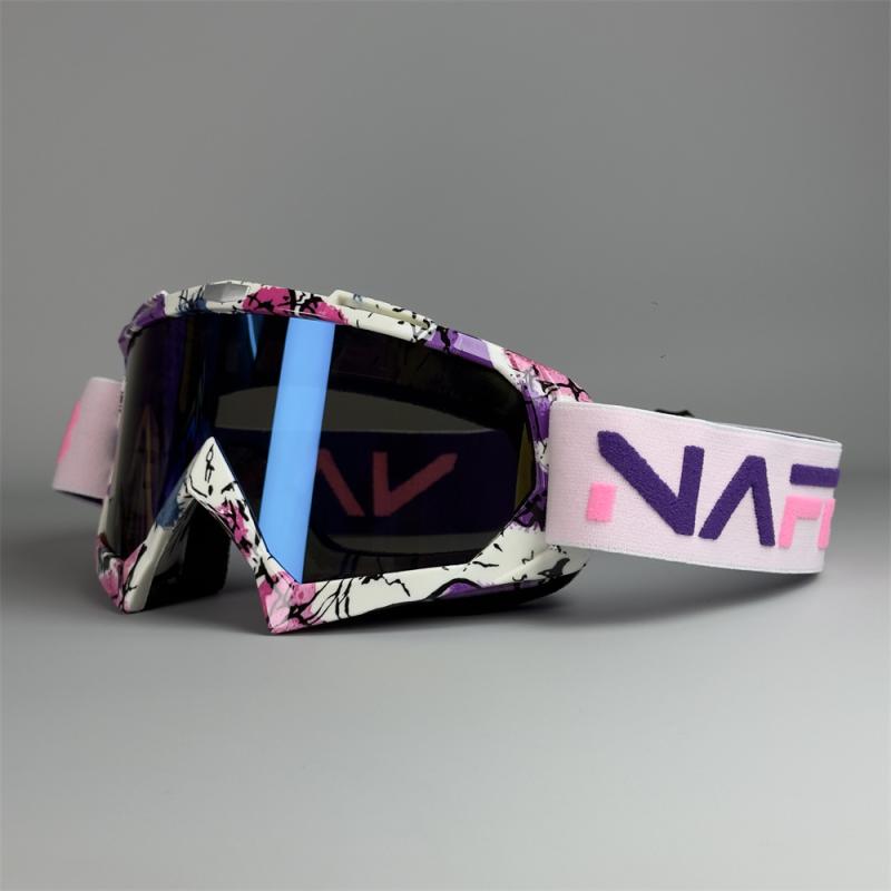 ゴーグル オフロード モトクロス バイク ライディング アウトドア スポーツ スキー 防風 保護 軽量 TPU製 フルフレーム カラーレンズ 交換レンズ対応 ヘッドバンド固定式 男女兼用 ユニセックス