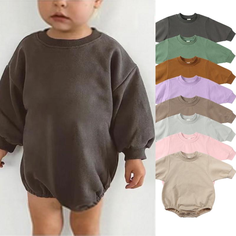 ロンパース 男女兼用 ベビー 乳幼児 春秋 無地 長袖 三角デザイン カバーオール ボディスーツ 綿 コッ..