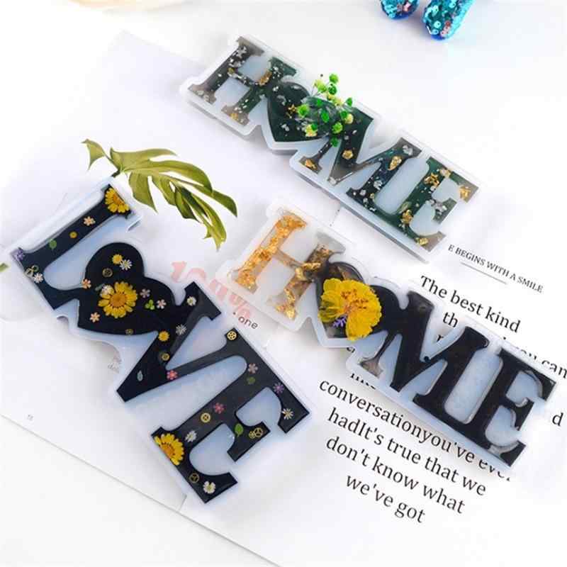 シリコンモールド 英単語 アルファベット メッセージ レター レジン エポキシ樹脂 DIY ハンドメイド ク..