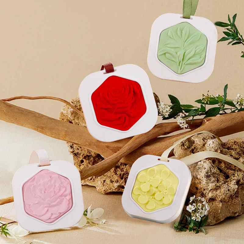 モールド DIY 手作り アロマストーン 石膏型 薔薇 バラ 牡丹 花 シリコン型 車載用 カーフレグランス ディフューザー 香りプレート タグ チャーム