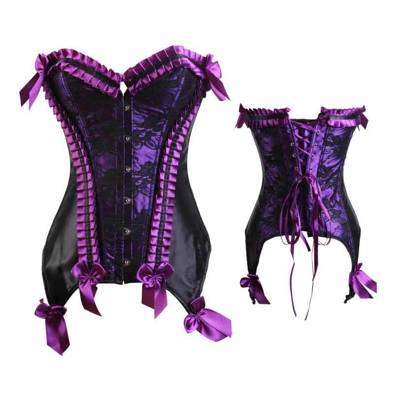 ボディシェイパー レディース 女性用 欧米風 宮廷風 エレガント ガーターベルト付き レース メッシュ ..