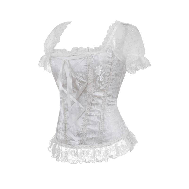 コルセット レディース 宮廷風 おしゃれ シンプル セクシー レース ビスチェ ボディシェイパー ウエストシェイプ バストアップ お腹引き締め スタイルアップ ...