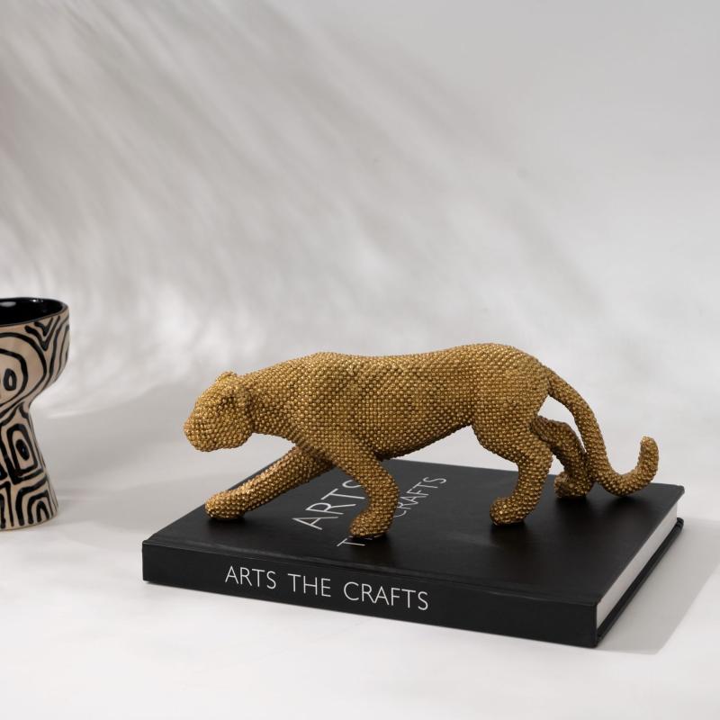 置物 モダンラグジュアリー 卓上 アニマル オブジェ ゴールド ゴリラ ヒョウ 樹脂製 ユニーク 高級感 ..