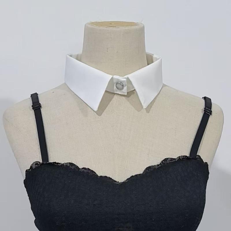 付け襟 リボン 紐付き ピーターパンカラー 丸襟 若見え 上品 デザイン襟 韓国風 トレンド おしゃれ コ..