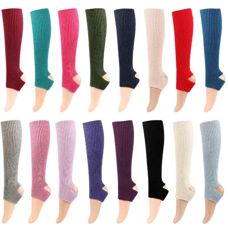 レッグウォーマー 大人用 キッズ用 ラテンダンス バレエ ヨガ 毛糸ニット 保温 防寒 トレンカ 保護 ア..