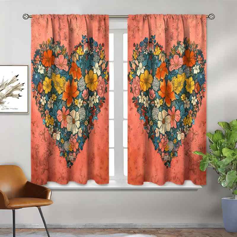 カーテン 2枚組 都市景観 街並み 3Dアートプリント ポリエステル製 遮光 ドレープ リビング 寝室 子供..