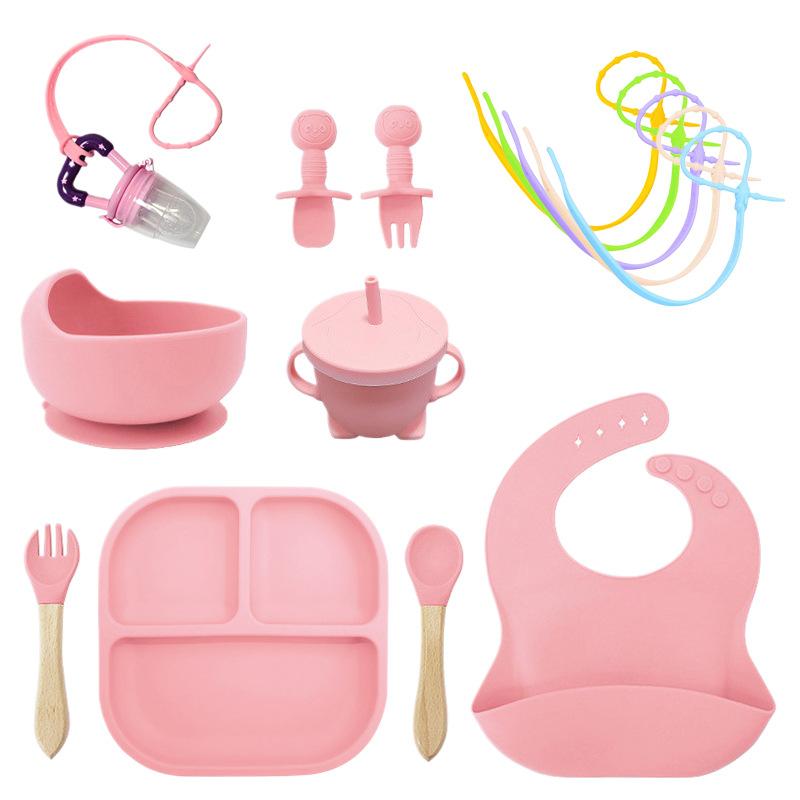 ベビー食器 赤ちゃん 子供用 シリコン製 スクエアプレート 離乳食ボウル 吸盤付き ひっくり返らない 歯..