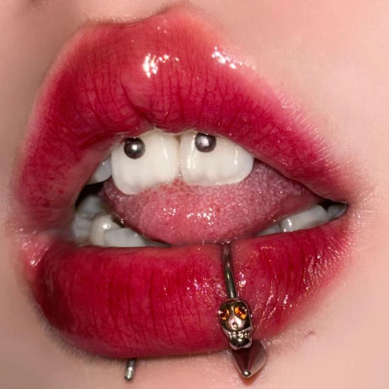 ボディピアス 男女兼用 スカル ドクロ ホースシューリング Cリング リップピアス リップリング 軟骨ピ..