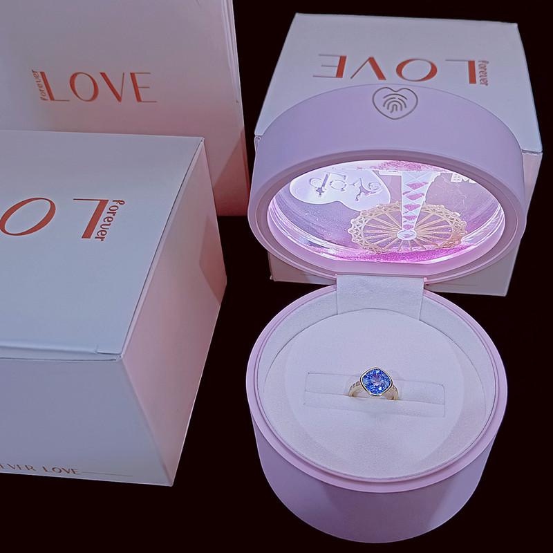 ジュエリーボックス アクセサリーケース 観覧車型 LEDライト付き 高級感 ライトラグジュアリー ネック..