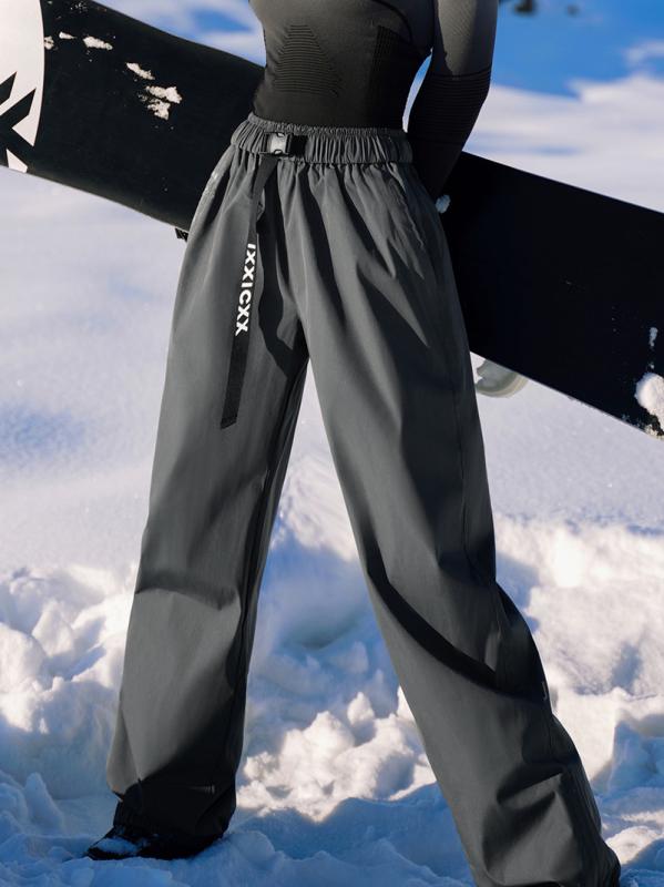 スキーパンツ 男女兼用 ユニセックス ビッグサイズ ゆったり 防水 防風 保温 防寒 耐摩耗 プロ仕様 ア..