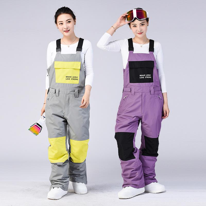 スキー スノーボードパンツ 男女兼用 サスペンダー付き 防風 保温 厚手 雪山 アウトドア スポーツ カジュアル ボトムス ウェア 秋冬