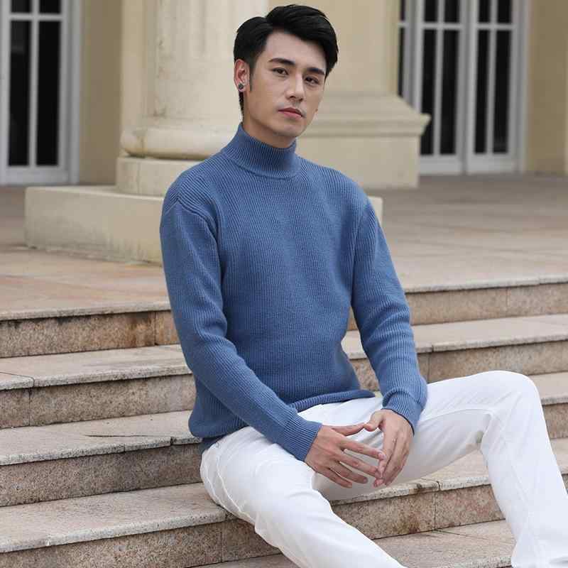 セーター メンズ 秋冬 ハイネック モックネック プルオーバー 長袖 ウール 羊毛ニット 厚手 防寒 保温 ..