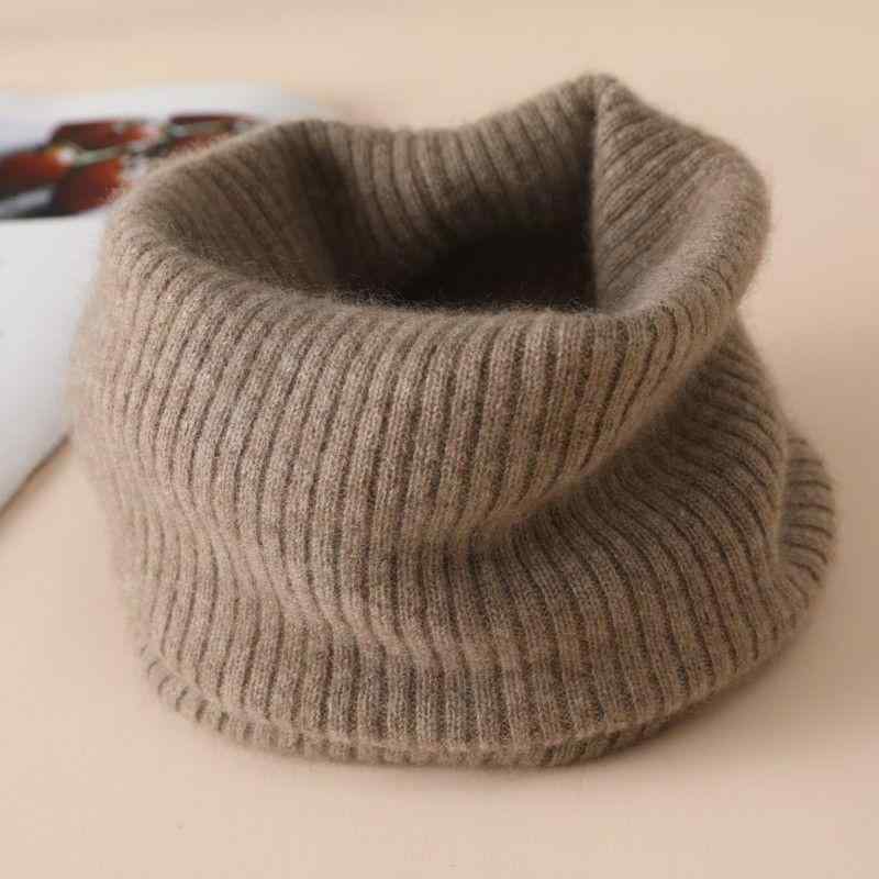 ネックウォーマー 男女兼用 ウール カシミヤ 厚手 ニット スヌード タートルネック 防寒 保温 無地 秋..