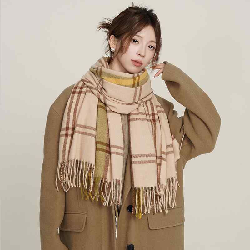 ストール レディース 女性用 マフラー ショール 大判 厚手 高級感 カシミヤタッチ ポリエステル 防寒 ..