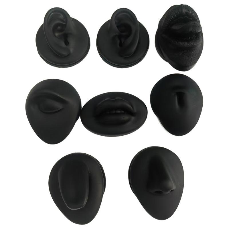 ピアス練習用耳モデル シリコン製 リアル人間耳型 スタッドピアス イヤリング アクセサリー ディスプレ..