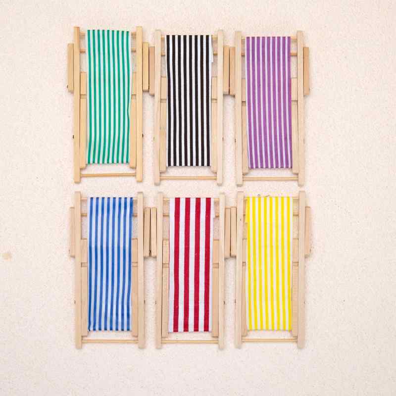 ドールハウス 1/12スケール ミニチュア家具 木製 カラフル ビーチチェア 椅子 模型 インテリア雑貨 ディスプレイ 小物 置物 精巧 かわいい