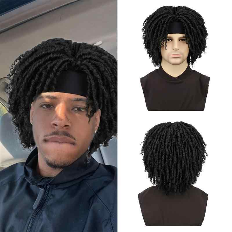 かつら メンズ ウィッグ 男性用 ドレッドヘア フルウィッグ ショート 人工毛 耐熱ファイバー 自然な仕..