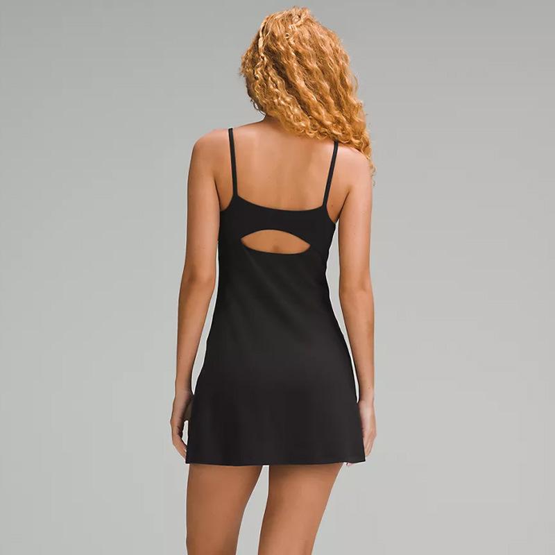 ワンピース レディース 春夏 キャミソール ノースリーブ ショート丈 スポーツ アウトドア カジュアル テニス ランニング トレーニング ヨガ フィットネス ウェア 高ストレッチ 伸縮性 吸汗速乾 ナイロン スパンデックス素材
