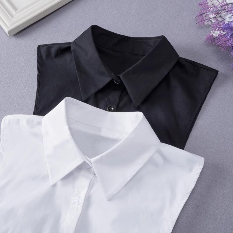 付け襟 レディース 秋冬 ハイネック スタンドカラー 丸襟 角襟 レース 刺しゅう 韓国風 オルチャン レイヤードスタイル セーター ブラウス風 きれいめ オフィス カジュアル 白 黒 ポリエステル(4)