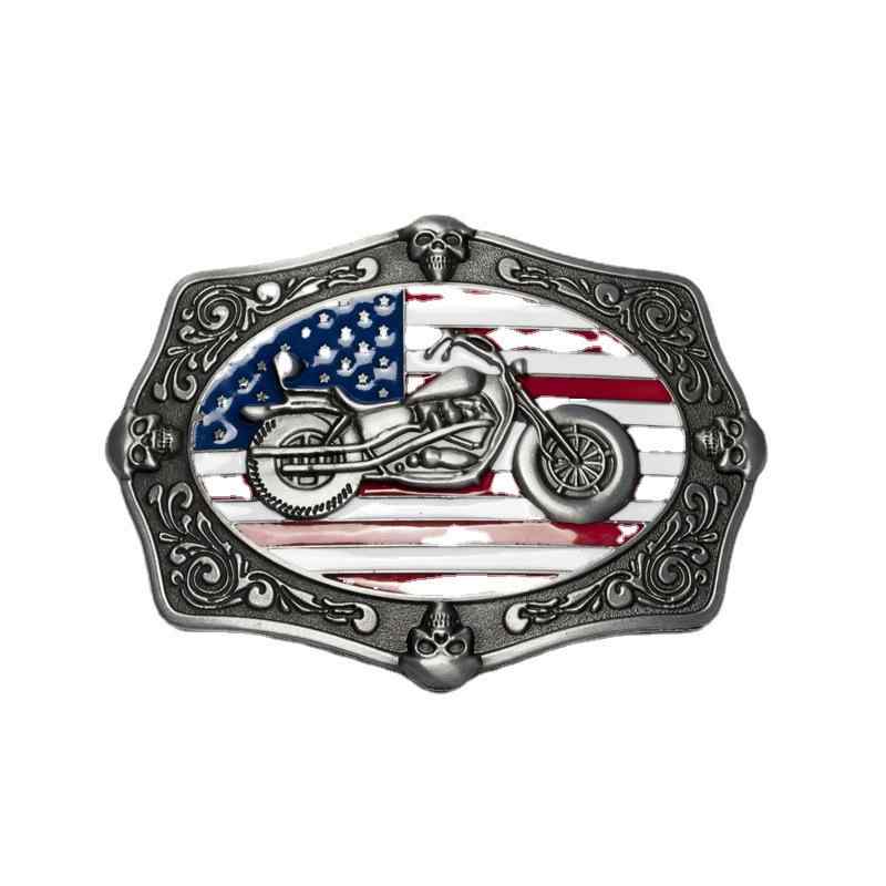 ベルトバックル 男女兼用 ユニセックス アメリカ国旗 スカル ドクロ パンク ウエスタン カウボーイ モ..