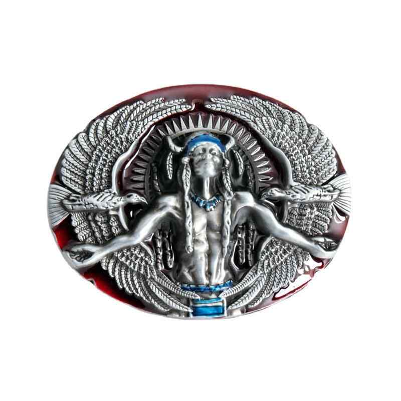 ベルトバックル メンズ ウェスタン カウボーイ インディアン ネイティブアメリカン 民族風 個性的 おしゃれ ファッション 亜鉛合金 平..