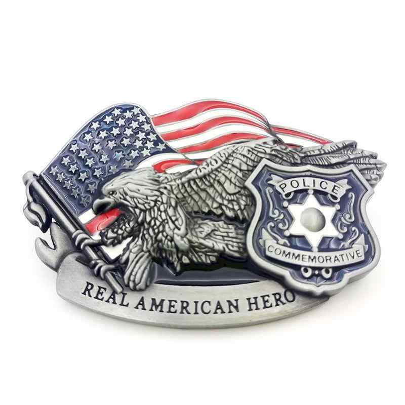 ベルトバックル メンズ アメリカンイーグル 星条旗柄 ファッション カジュアル 亜鉛合金 プレート スムースタイプ 40mm幅 交換用