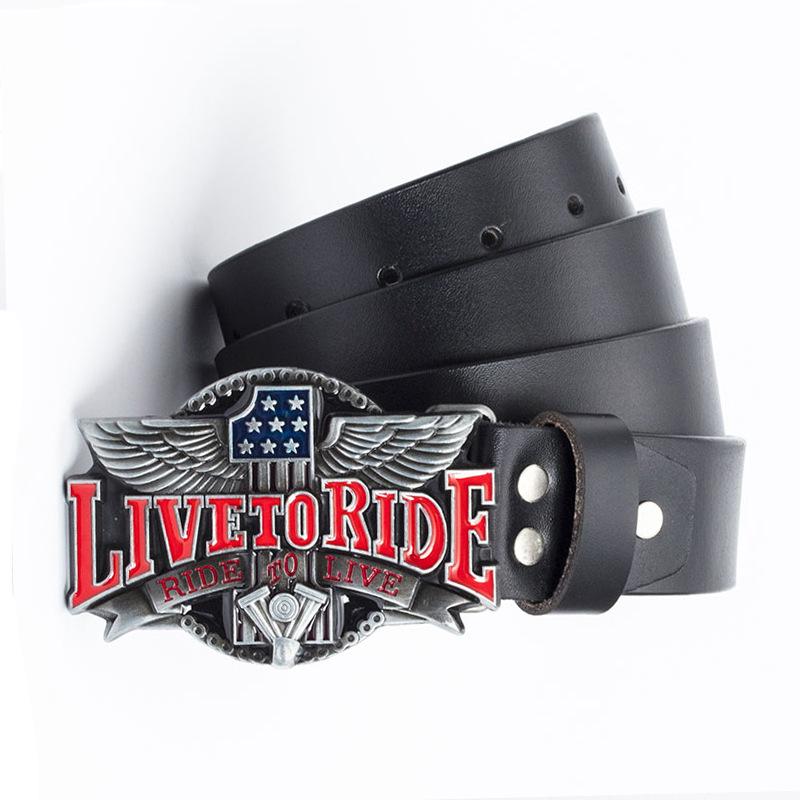 ベルト メンズ 牛革 レザー スムースバックル レトロ クラシック ヴィンテージ バイク モーターサイク..