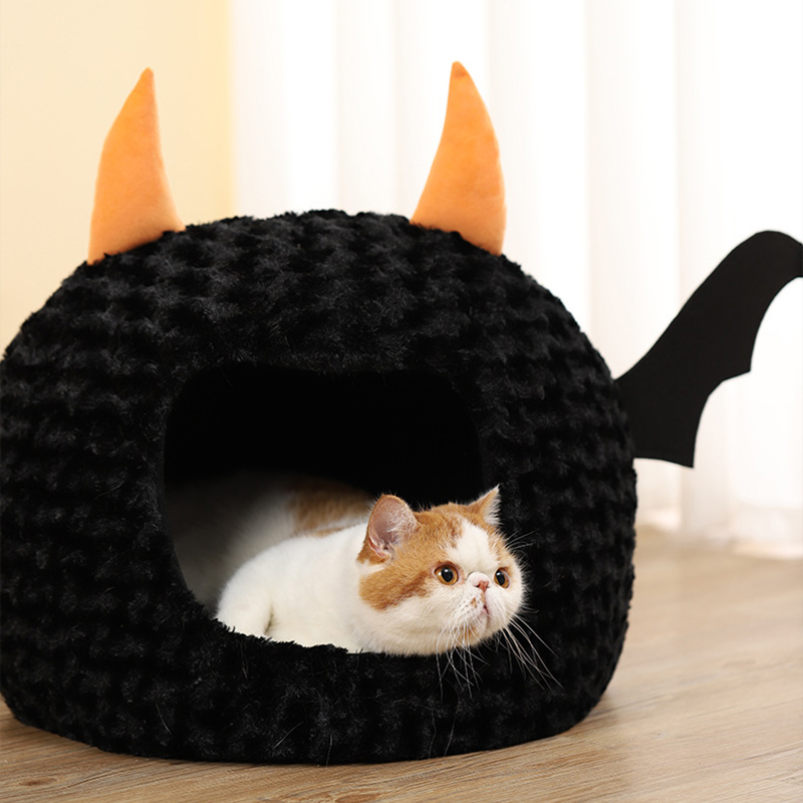 500円OFFクーポン 犬 猫 ベッド 猫ハウス ペットベッド ペット用寝袋 キャットハウス ドーム型 暖かい ふわふわ 休憩所 秋冬用 ぐっすり眠れる 洗える 小型犬 猫用 キャット ペット小屋 室内用 犬小屋 猫小屋 クッション ペットマット XMTAN