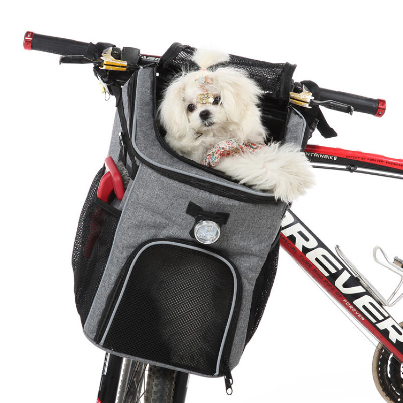 自転車 カゴ 前 犬 猫 ペットキャリー バッグ 超小型犬 小型犬 猫 折りたたみ ワンタッチで装着 外し ..