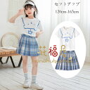 韓国子供服 女の子 セットアップ かわいい 夏服 通学着 通園着 キッズ 上下セット 半袖 tシャツ+プリーツスカート チェック柄 おしゃれ 2点セット ガールズ 2023 新作 記念日 撮影写真 パーティー イベント 誕生日 結婚式 呼ばれ 発表会 120cm 130cm 140cm 150cm 160cm 165cm