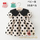 ベビー服 ワンピース かわいい 女の子 ドット柄 ワンピース ブラック レッド グリーン キッズ ワンピース 水玉柄 ベビー服 夏着 お出かけ 誕生日 結婚式 ワンピース 保育園 幼稚園 半袖 ワンピー ラペル ワンピ おしゃれ 姉妹 双子 プレゼント 73 80 90 100