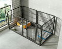 【8%OFFクーポン】ペットサークル 犬 ペットフェンス サークルケージ ドア付き 室内 屋外 置くだけ 柵 自立 ケージ 小型犬 セットドア付 6枚 接続式 ...