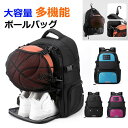 【6%OFFクーポン】ボール収納 リュック サック サッカー バスケットボール ボール入れ シューズ入れ 部活 遠足 クラブ 学校 行事 新学期 大容量 多機能 撥水 収納 ポケット キッズ ジュニア プレゼント デイパック バックパック ボールバッグ 子供 小学生 中学生 送料無料