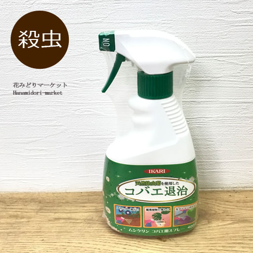 殺虫剤ムシクリン コバエ用スプレー 400ml イカリ消毒 農薬 花 コバエ 不快害虫 室内 鉢植え 観葉植物