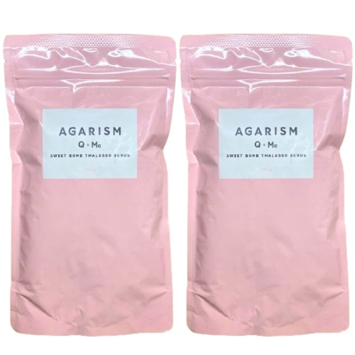 2個セット【詰め替え用・ピンク・360g】AGARISM(アガリズム) キューミ― スウィートボム タラソスクラブ　360g 1