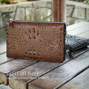 クラッチバッグ メンズ クロコ 鞄 型押し セカンドバッグ 黒 茶 カード 長財布 財布 wallet ギフト プレゼント お洒落 大人 人気 紳士 クロコダイ...