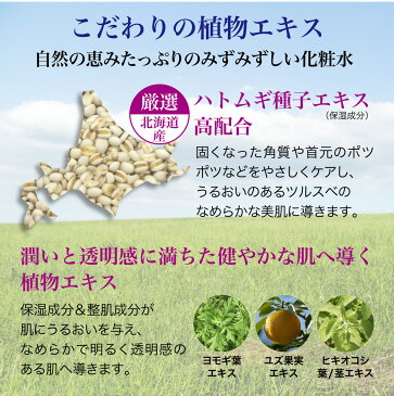 【送料無料】花印ハトムギ化粧水　500ml 大容量 透明肌 保湿 ハトムギエキス 化粧水 肌荒れ対策 コスパ高い 弱酸性 高配合 植物エキス 男性も使える コットンパック 体用にも 敏感肌 化粧水 さっぱり