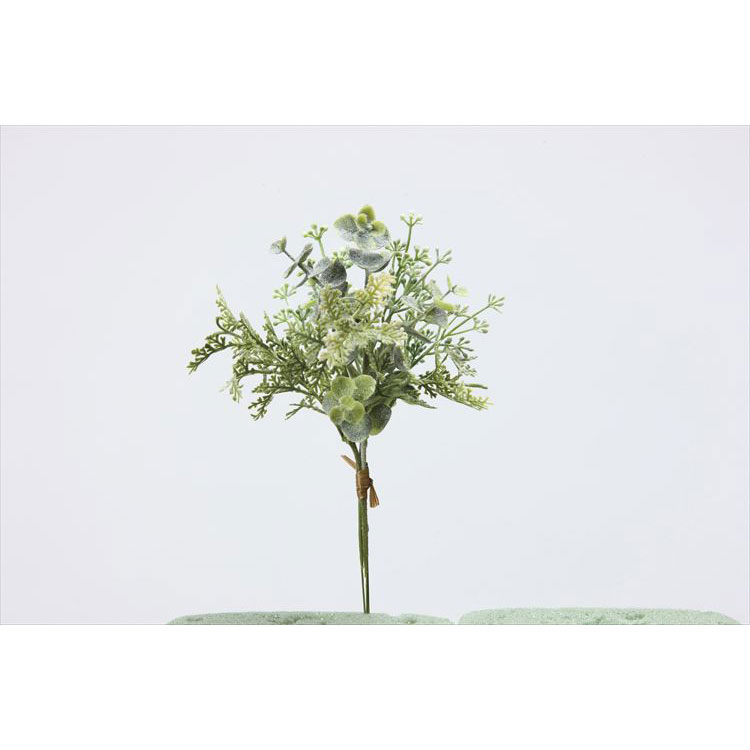 【66-325752-0】 造花　アートフラワー F3996　ミックスリーフバンド　 #024 グリーン 1束送料無料　花資材 松村工芸 FKTS