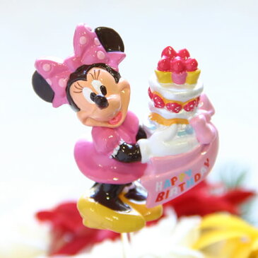 【フラワーギフト用オプション】ディズニー(Desney)キャラクターのバースデー・ピック/ミニー【誕生日(バースデイ)のお祝いに|誕生日プレゼント(バースデープレゼントに|パーティーのお花に|出産祝いに|サプライズに】