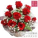 プロポーズ 告白 誕生日 12 記念日 レッド バラ 赤 花 カゴ入り 誕生日 プレゼント お祝い 結婚記念日 卓上花 送料無料 エーデルワイス 翌日 明日 急...