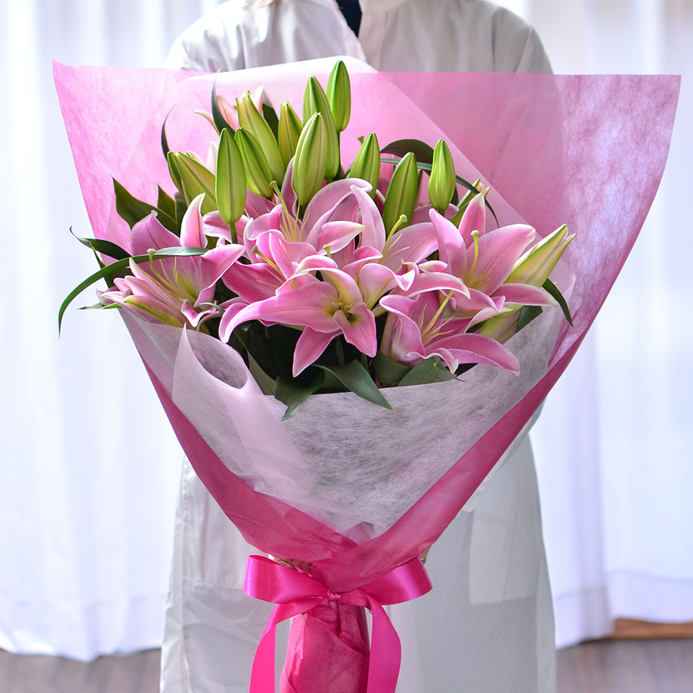 楽天市場】花束・切花（カラーピンク・種類（植物）ユリ）（花・観葉